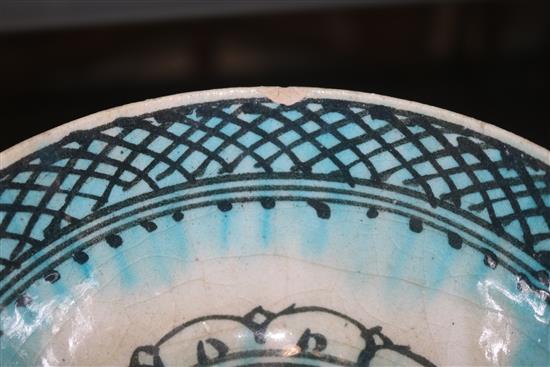 An Hispano Moresque style inkstand,